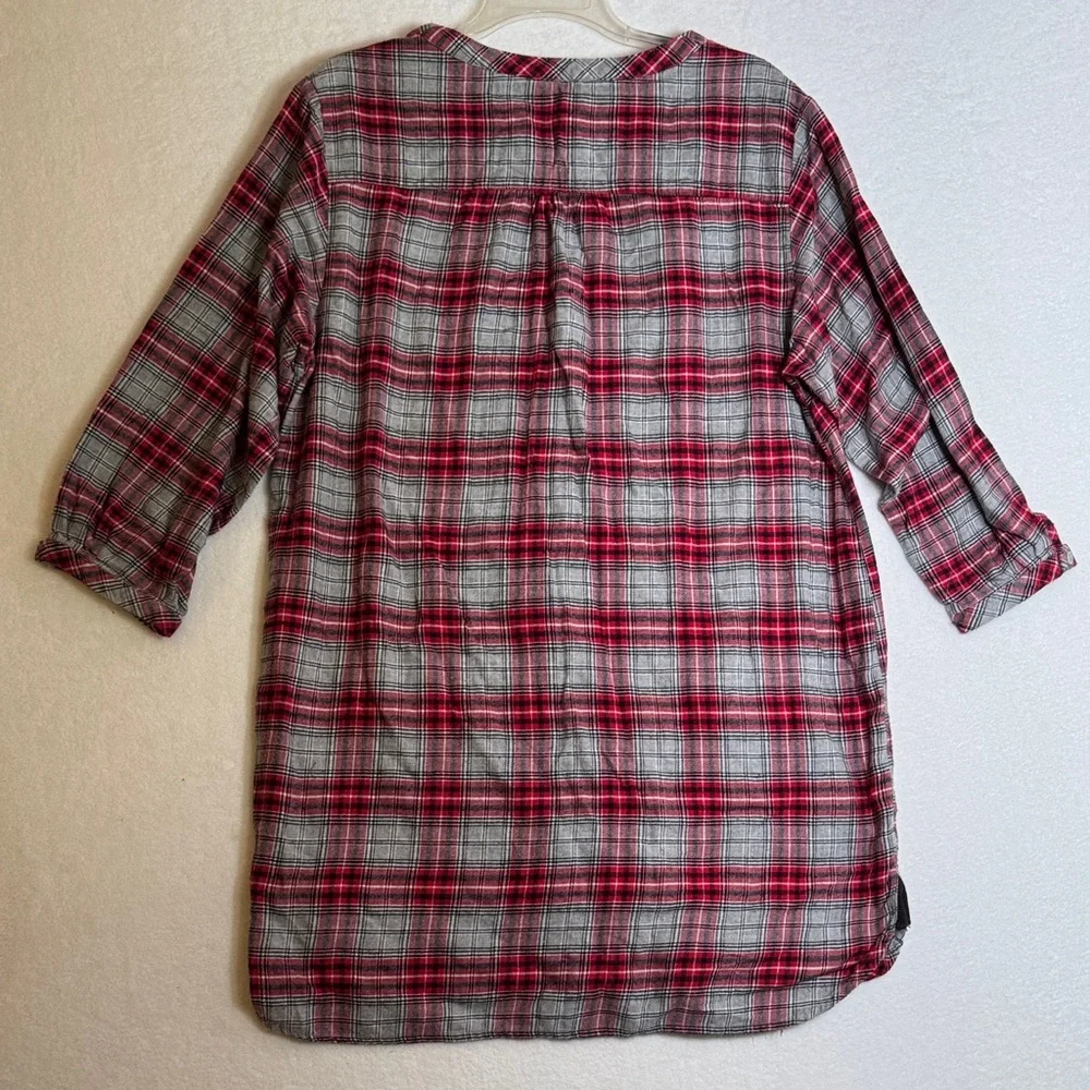 Disney Red and Gray Plaid Women's flannel nightgown #2758 - Picture 6 of 6